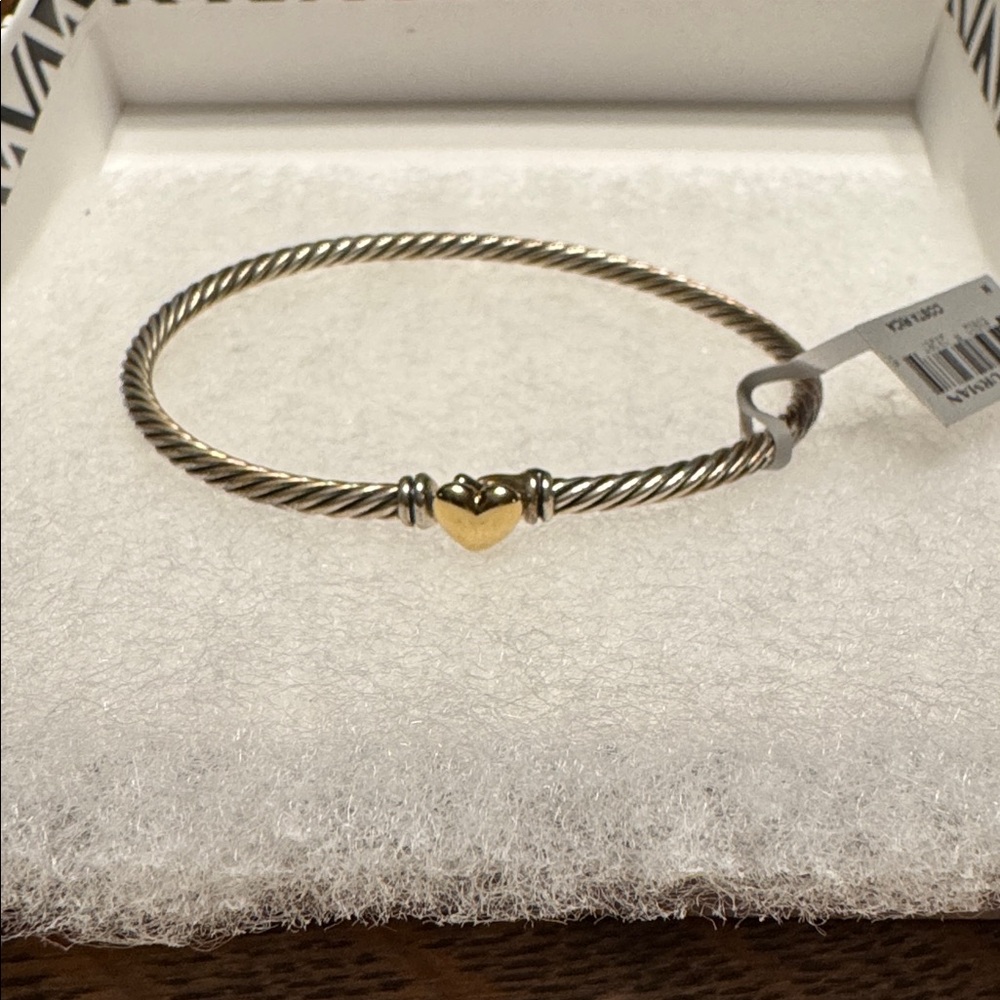 David Yurman Classic Cable Heart Station Bracelet